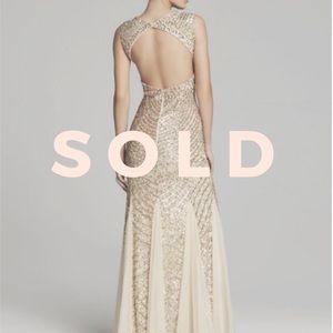 Aidan Mattox Gold Dress